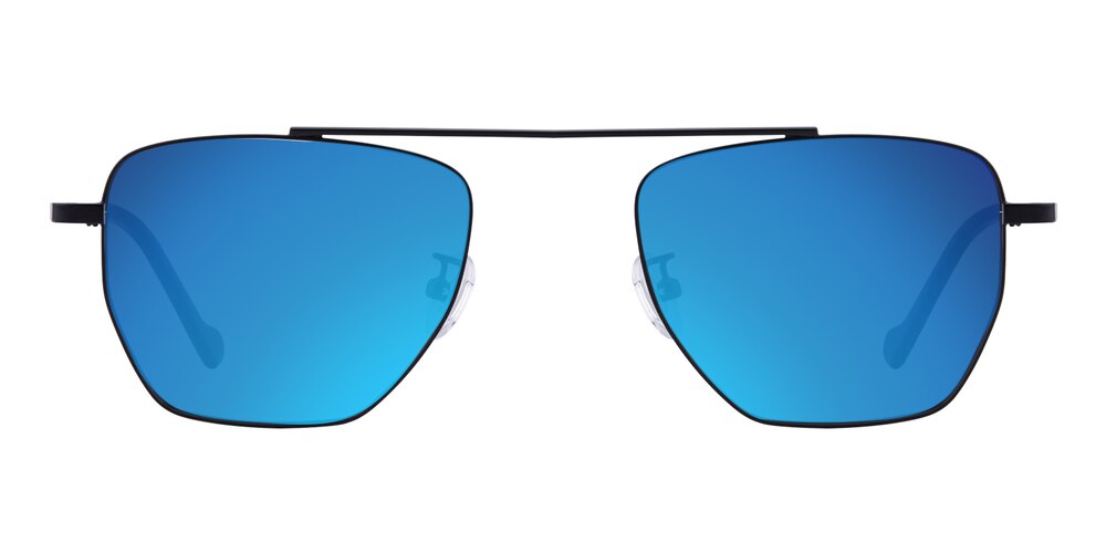 Staunton Black Aviator Stainless Steel Sunglasses