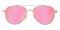 Trista Rose Gold Aviator Titanium Sunglasses