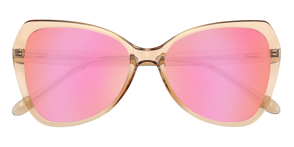 Wanda Champagne Cat Eye TR90 Sunglasses