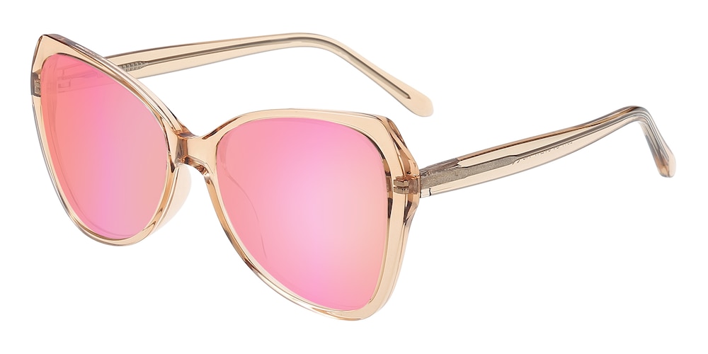Wanda Champagne Cat Eye TR90 Sunglasses