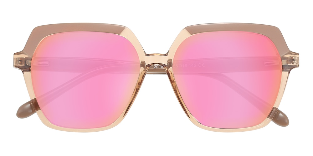 Xenia Champagne Polygon TR90 Sunglasses