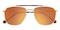 Auburn Golden Aviator Metal Sunglasses
