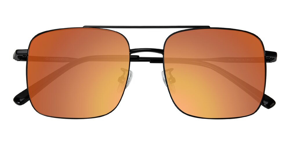 Kent Black Aviator Titanium Sunglasses