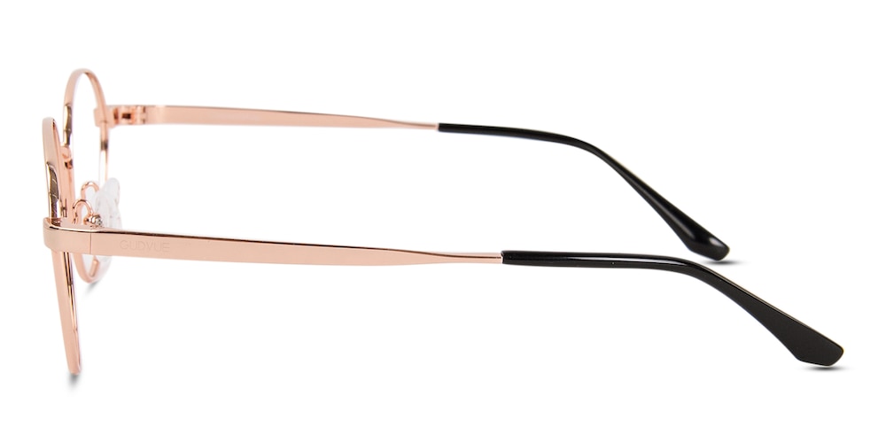Saxton Rose Gold Oval Stainless Steel Eyeglasses