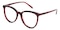 Anna Red Browline Acetate Eyeglasses