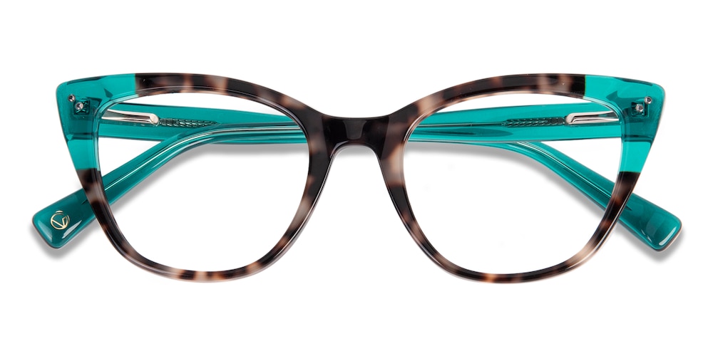 Designer Cat-Eye Glasses Brown Frame, Horn Rimmed Glasses