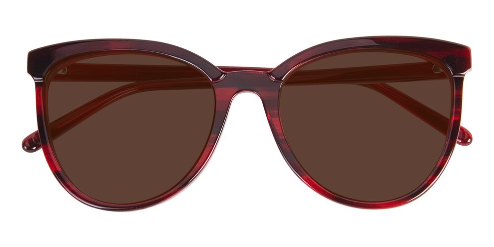 Donna Red Browline Acetate Sunglasses