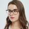 Jean Black/Floral Cat Eye Plastic Eyeglasses