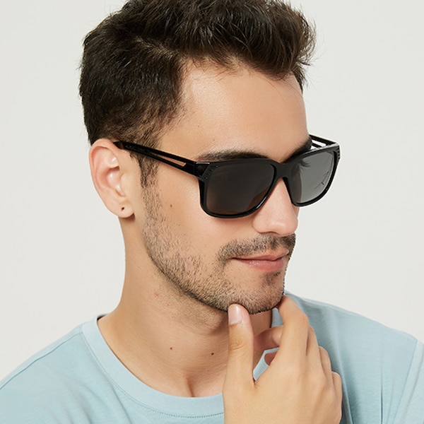 Nodia Classic Wayframe Black Full-Frame TR90 Sunglasses | GlassesShop