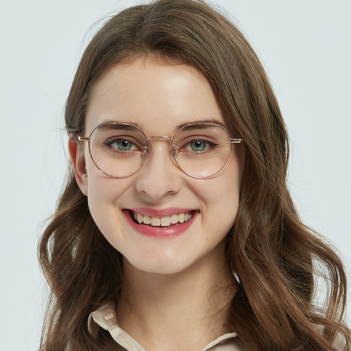 Tulsa Polygon Rose Gold Eyeglasses