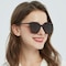 Donna Red Browline Acetate Sunglasses
