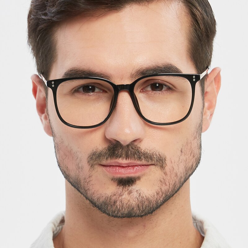 Gulfport Black/Golden Square TR90 Eyeglasses