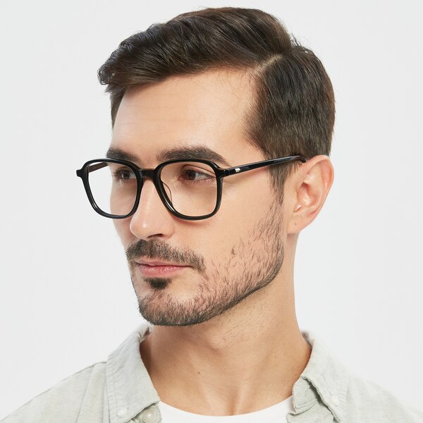Gainesville Square Black Eyeglasses