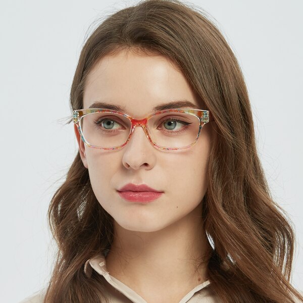 Rainbow Cat Eye Multicolor/Bubble FullFrame TR90 Eyeglasses
