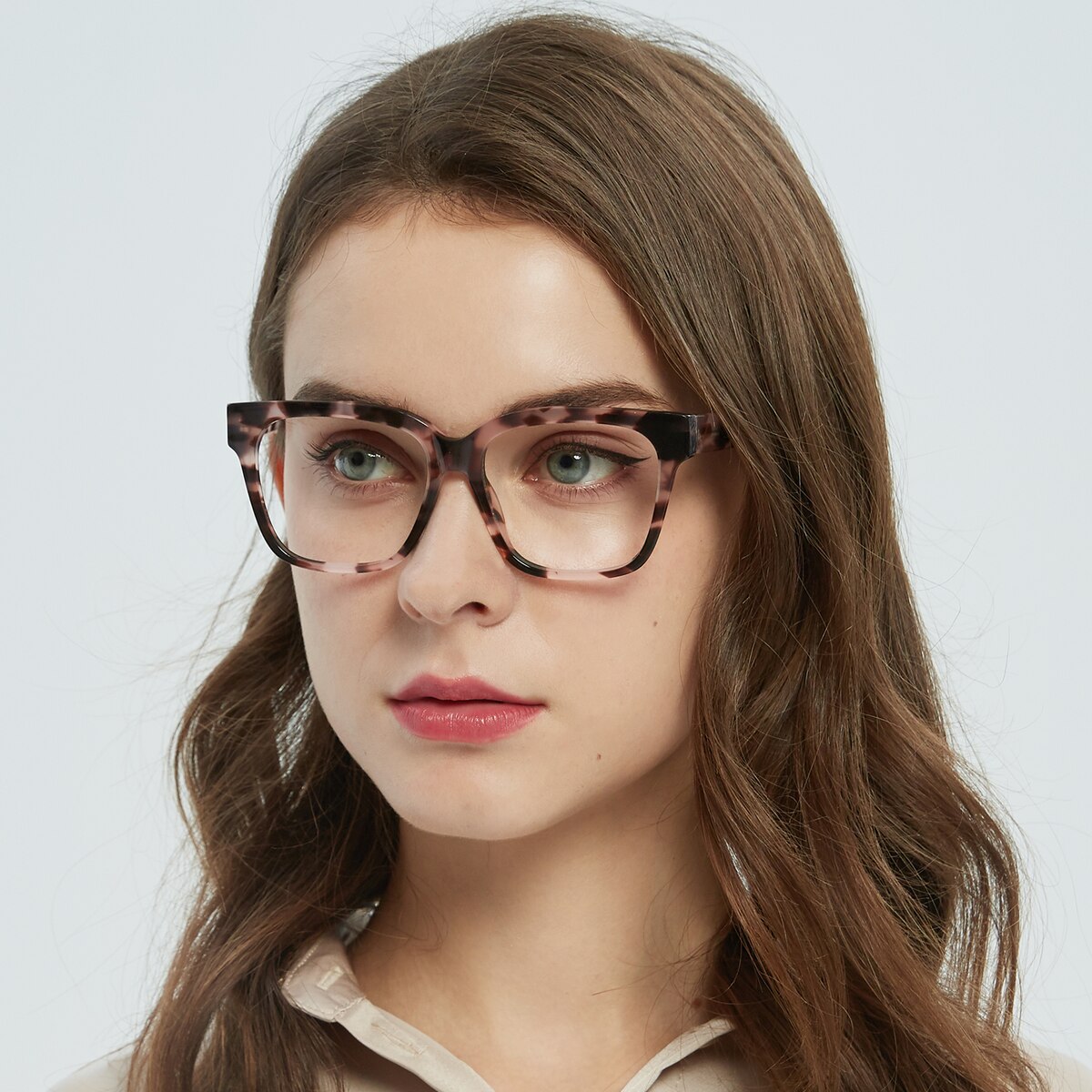 Maltz Square Petal Tortoise Full-Frame Acetate Eyeglasses | GlassesShop