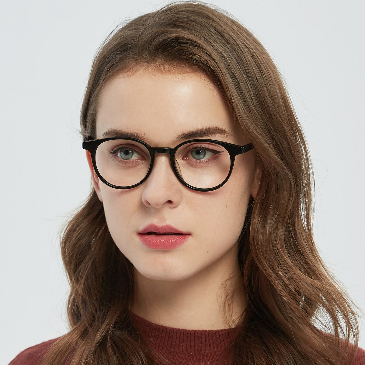Joplin Round Black Full-Frame Acetate Eyeglasses | GlassesShop