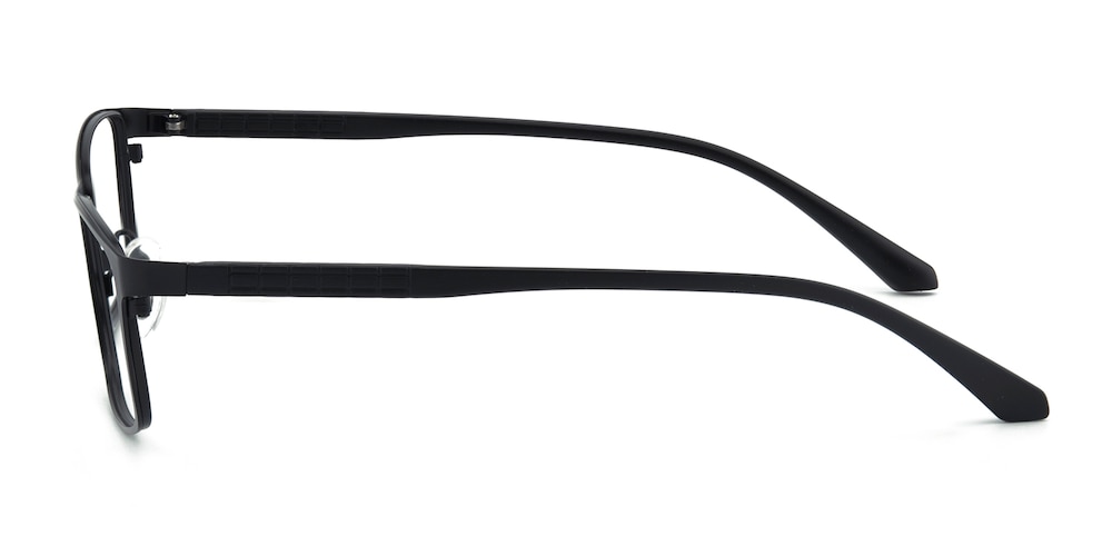 Antony Black Rectangle Metal Eyeglasses