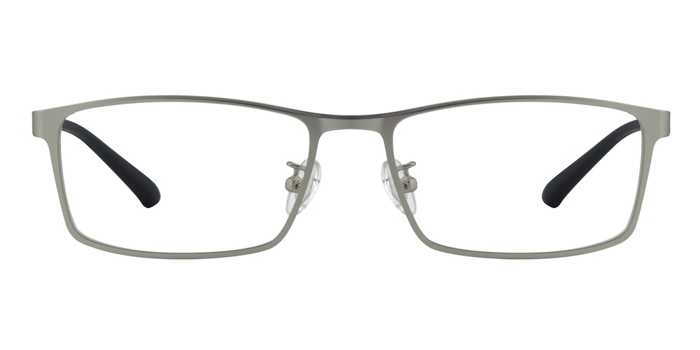 Antony Silver Rectangle Metal Eyeglasses