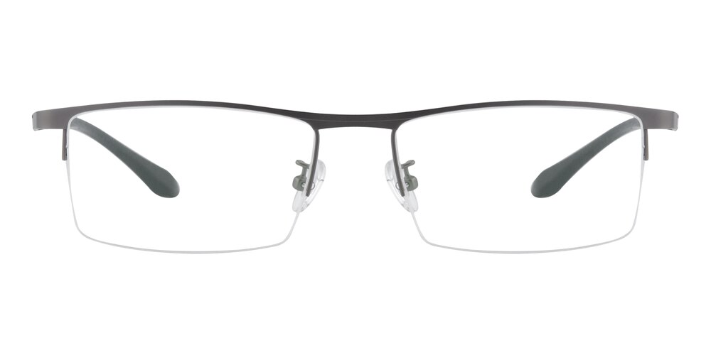 Bowen Gunmetal Rectangle Metal Eyeglasses