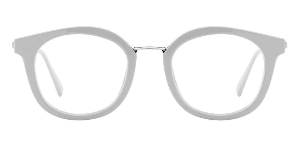 Florence White Oval TR90 Eyeglasses