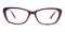 Valentina Red Cat Eye Plastic Eyeglasses