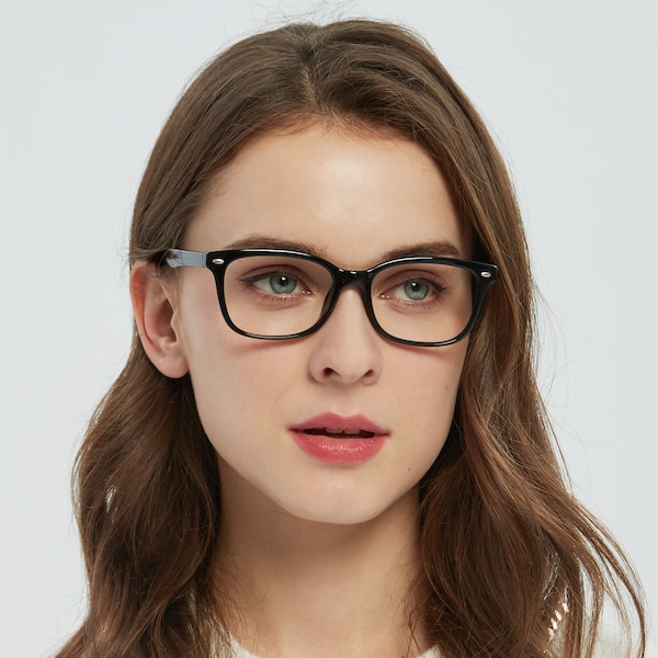 Hyannis Rectangle Black Full-Frame TR90 Eyeglasses | GlassesShop
