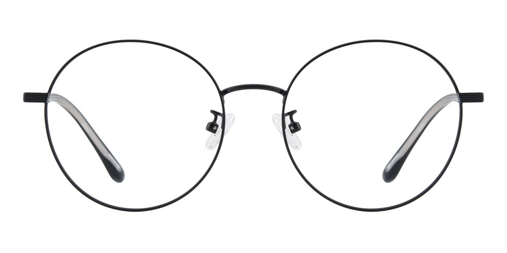 Altoona Black Round Metal Eyeglasses