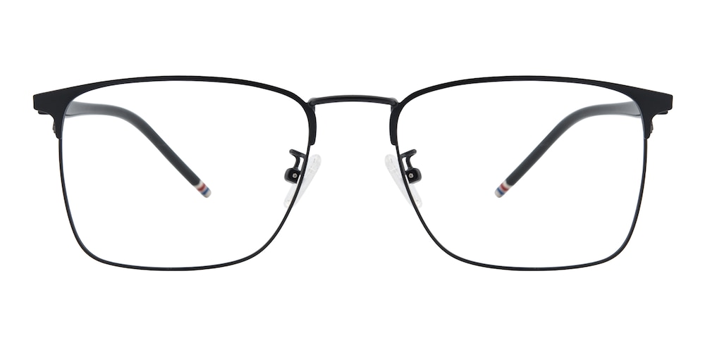Madison Black Rectangle Metal Eyeglasses