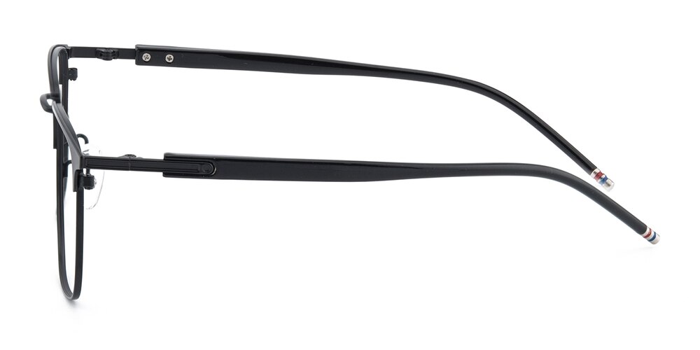 Madison Black Rectangle Metal Eyeglasses