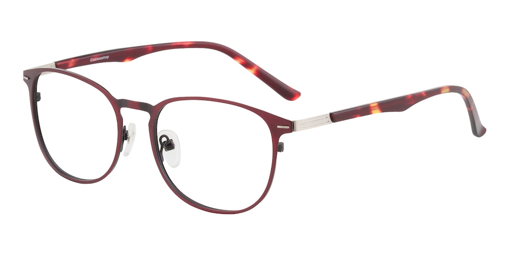 Marsh Red Oval Metal Eyeglasses