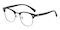 Ogden Black/Gunmetal Browline TR90 Eyeglasses
