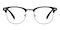 Ogden Black/Gunmetal Browline TR90 Eyeglasses