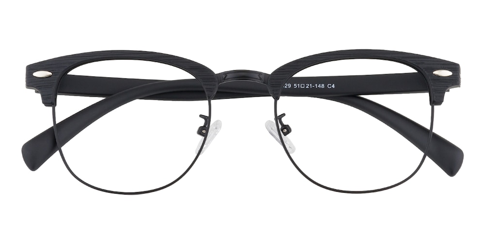 Ogden Black Browline TR90 Eyeglasses