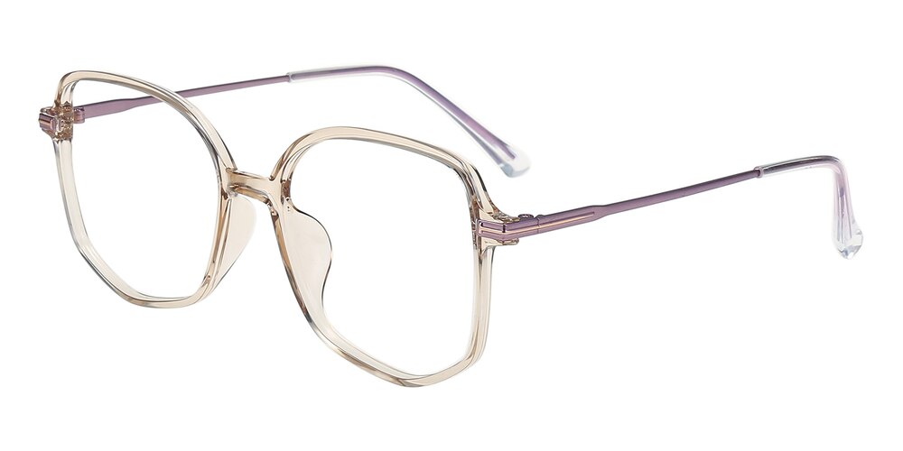 Simona Brown/Purple Polygon TR90 Eyeglasses