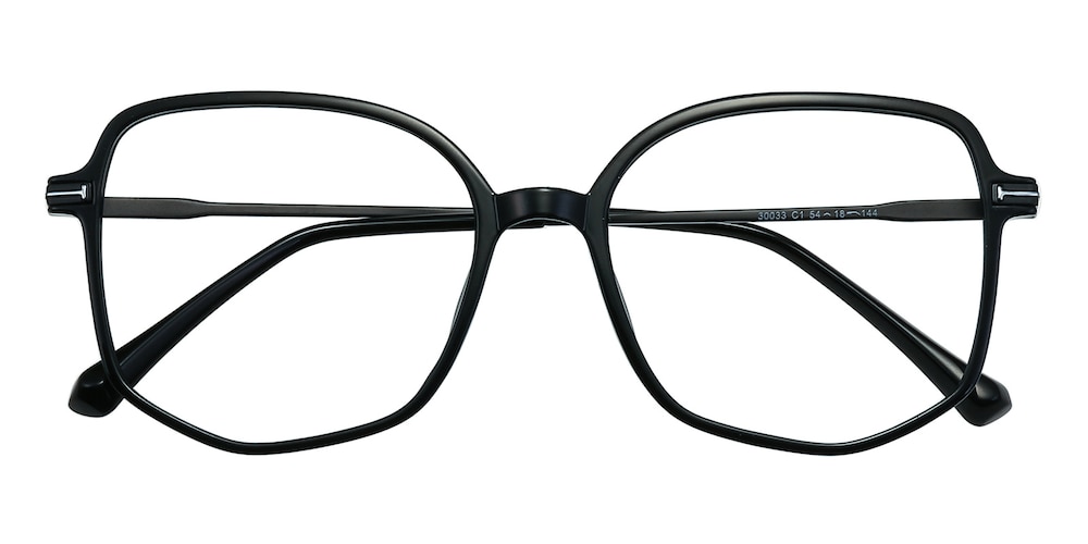 Simona Black Polygon TR90 Eyeglasses