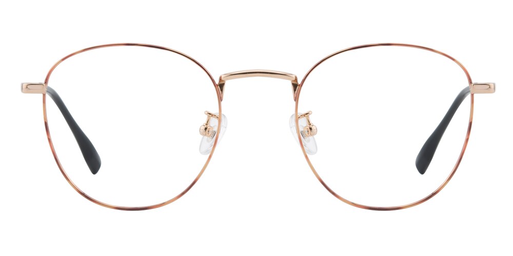 Walla Tortoise/Golden Square Titanium Eyeglasses