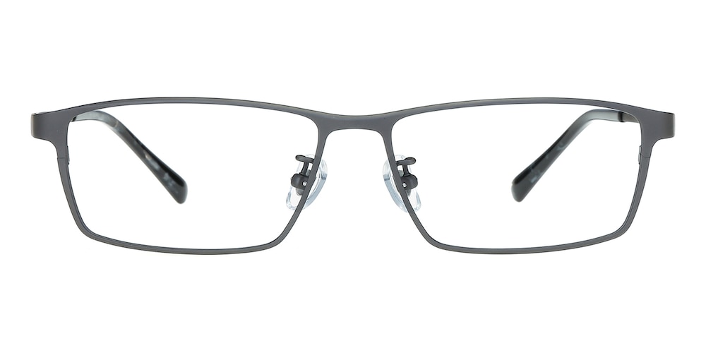 Ben Gunmetal Rectangle Titanium Eyeglasses