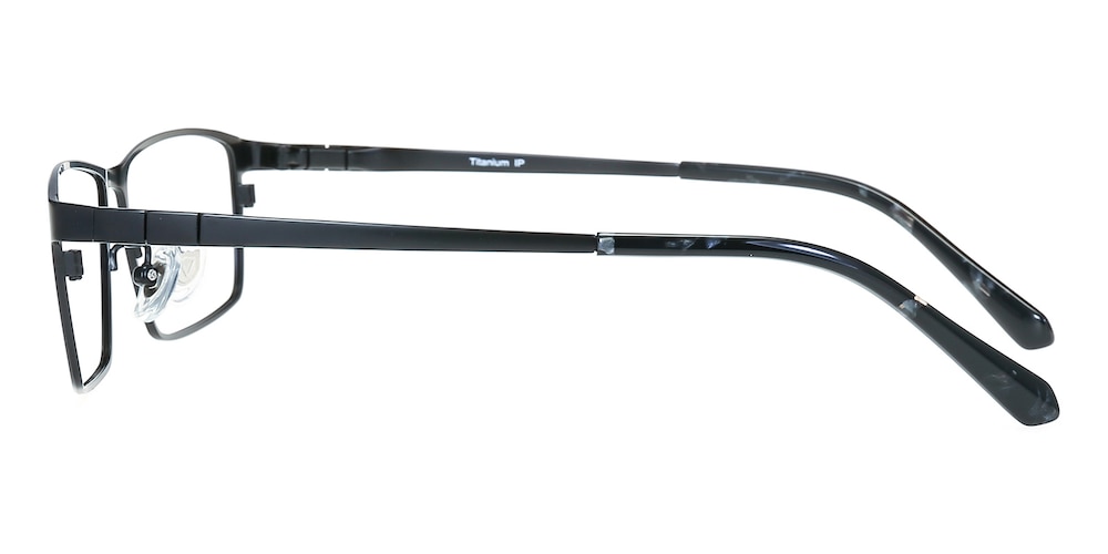 Ben Black Rectangle Titanium Eyeglasses