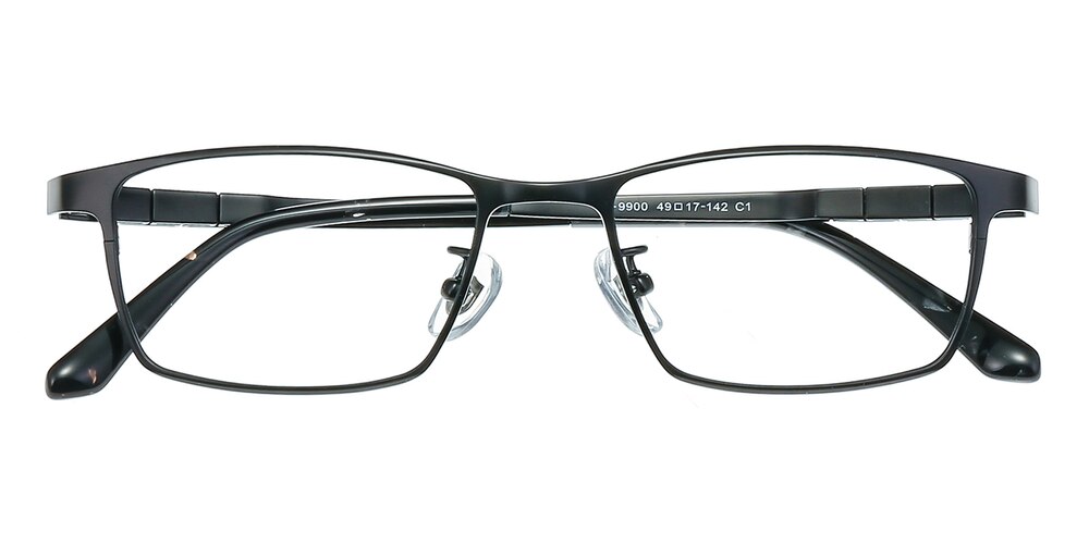 Bradley Black Rectangle Titanium Eyeglasses