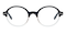 Everett Black/Crystal Round Acetate Eyeglasses
