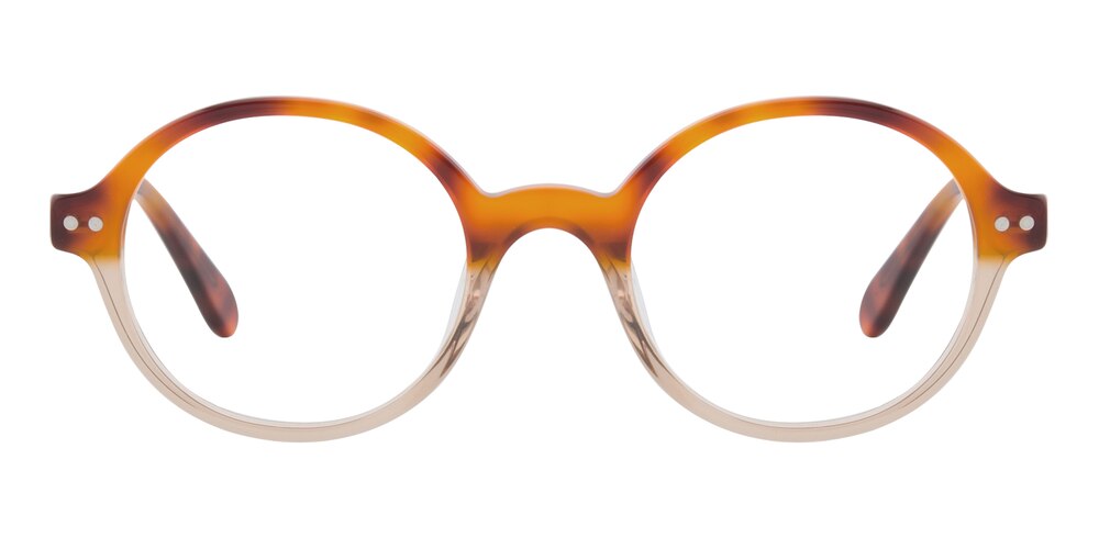 Everett Tortoise/Brown Round Acetate Eyeglasses