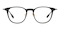 Moab Black/Gunmetal Oval Acetate Eyeglasses