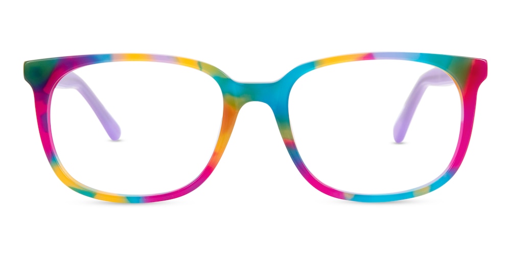 Arlington Purple/Multicolor Rectangle Acetate Eyeglasses