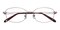 Mildred Purple Oval Metal Eyeglasses