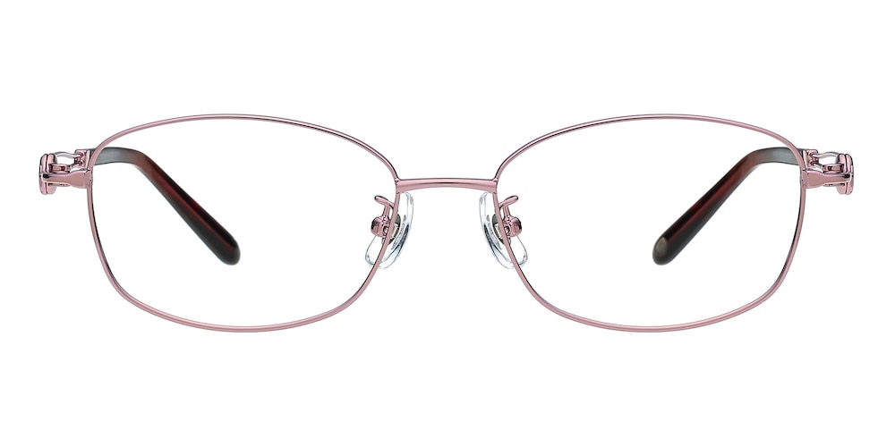 Mildred Purple Oval Metal Eyeglasses