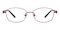 Mildred Red Oval Metal Eyeglasses