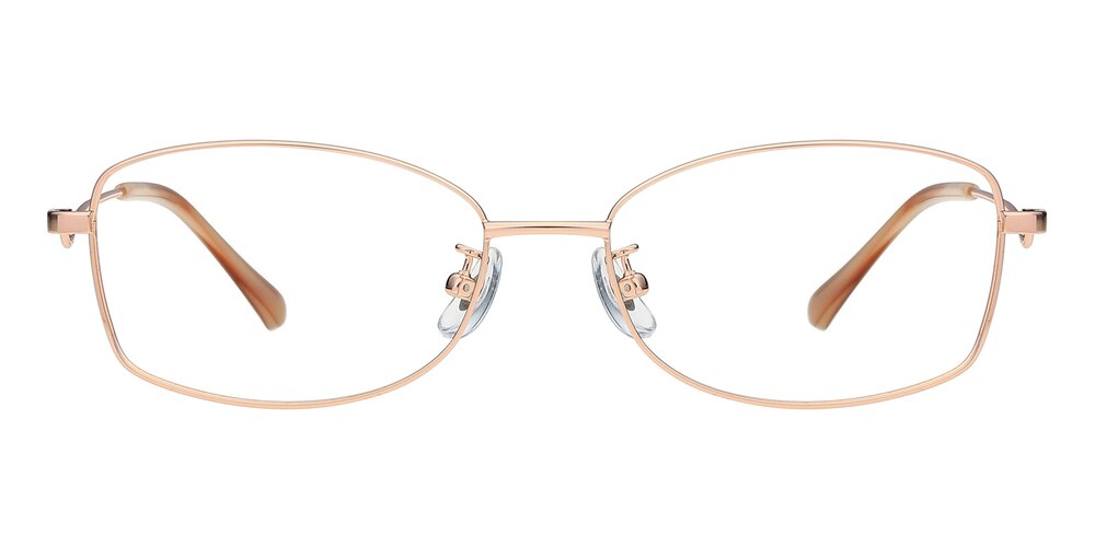Rosalind Golden Oval Metal Eyeglasses