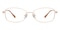 Rosalind Golden Oval Metal Eyeglasses