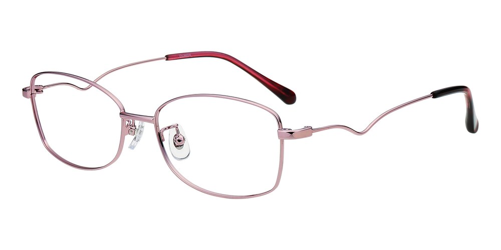 Rosalind Purple Oval Metal Eyeglasses