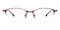 Sally Red Oval Metal Eyeglasses